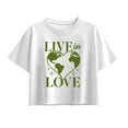thumbnail image 1 of Instant Message - Live In Love - Youth Girl Short Sleeve Boxy Tee, 1 of 5
