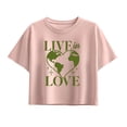 thumbnail image 1 of Instant Message - Live In Love - Youth Girl Short Sleeve Boxy Tee, 1 of 5