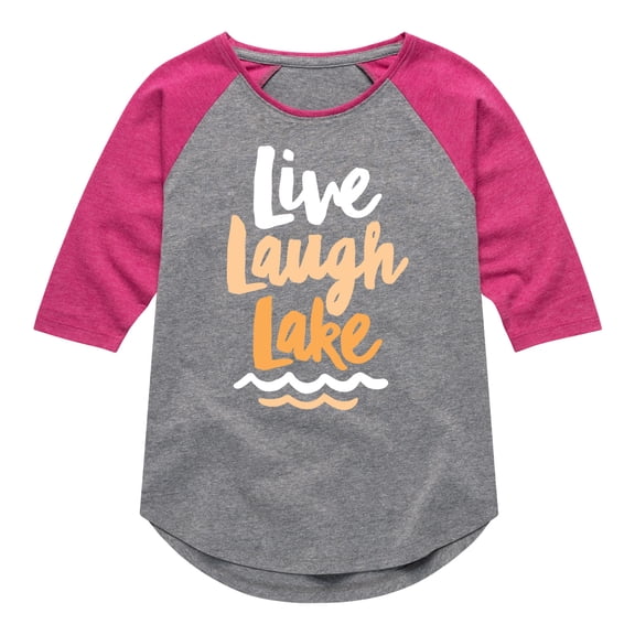 Instant Message - Live Laugh Lake - Toddler And Youth Girls Raglan Graphic T-Shirt