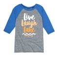 thumbnail image 1 of Instant Message - Live Laugh Lake - Toddler And Youth Raglan Graphic T-Shirt, 1 of 5