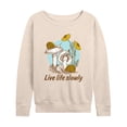 thumbnail image 1 of Instant Message - Live Life Slowly - Women's Lightweight French Terry Long Sleeve Shirt, 1 of 6
