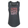 thumbnail image 1 of Instant Message - Live Love Lift - Ladies Racerback Tank, 1 of 5
