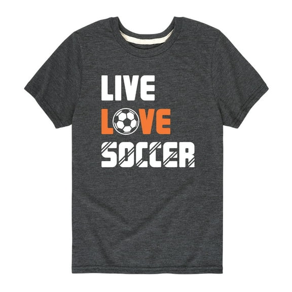 Instant Message - Live Love Soccer - Youth Short Sleeve Graphic T-shirt