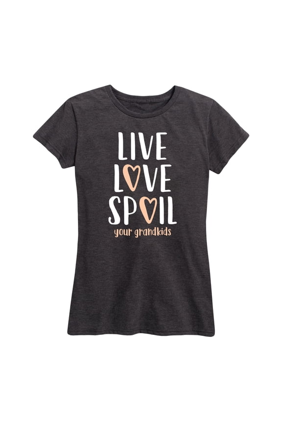 - Live Love Spoil Your Grandkids - Women's Plus Size Short Sleeve Graphic T-Shirt