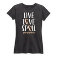 thumbnail image 1 of Instant Message - Live Love Spoil Your Grandkids - Women's Short Sleeve Graphic T-Shirt, 1 of 5