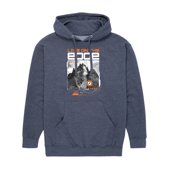 Instant Message - Live On The Edge - Men's Pullover Hooded Fleece Sweatshirt