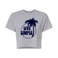 thumbnail image 1 of Instant Message - Live Simple - Juniors Cropped Graphic T-Shirt, 1 of 5