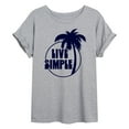 thumbnail image 1 of Instant Message - Live Simple - Women's Oversized Graphic T-Shirt, 1 of 5