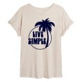 thumbnail image 1 of Instant Message - Live Simple - Women's Oversized Graphic T-Shirt, 1 of 5
