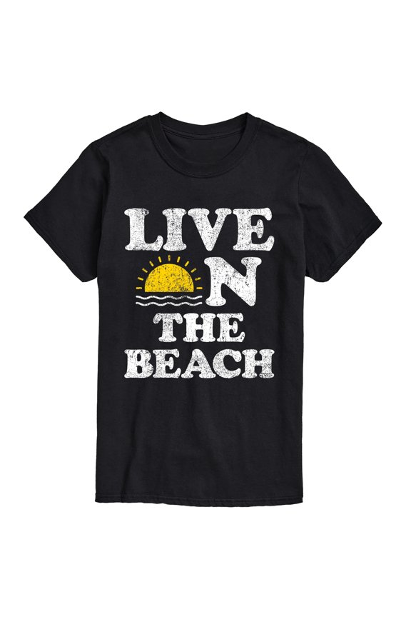 - Live on the Beach - Men's Short Sleeve Graphic T-Shirt