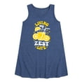 thumbnail image 1 of Instant Message - Living My Zest Life - Toddler & Youth Girls A-line Dress, 1 of 6