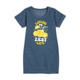 thumbnail image 1 of Instant Message - Living My Zest Life - Toddler & Youth Girls Fleece Dress, 1 of 6