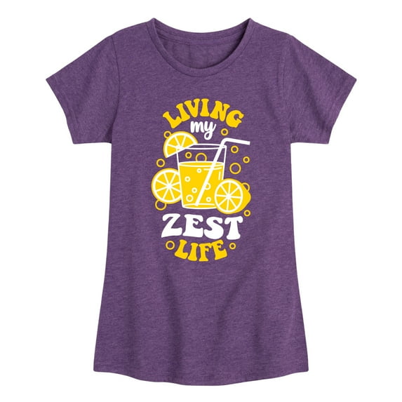 Instant Message - Living My Zest Life - Toddler & Youth Girls Short Sleeve Graphic T-Shirt