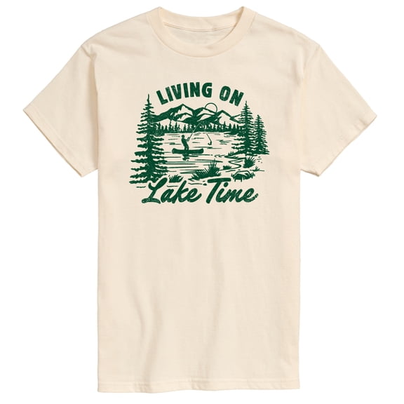 Instant Message - Living On Lake Time - Men's Short Sleeve Graphic T-Shirt