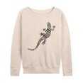 thumbnail image 1 of Instant Message - Lizard Pattern Fill - Women's French Terry Long Sleeve Pullover, 1 of 5