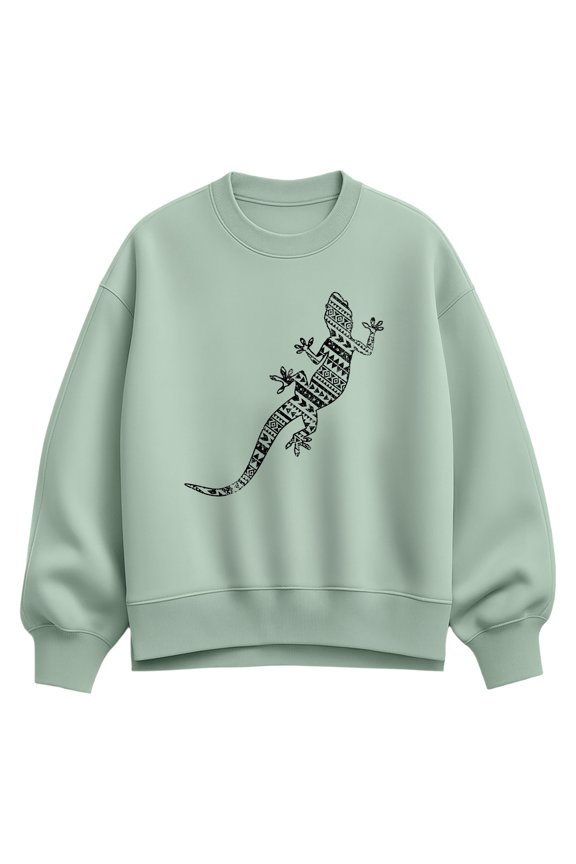 - Lizard Pattern Fill - Women's Oversized Fleece Crew Sweatshirt