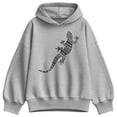 thumbnail image 1 of Instant Message - Lizard Pattern Fill - Women's Oversized Fleece Hoodie Sweatshirt, 1 of 4