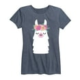 thumbnail image 1 of Instant Message - Llama Flower Crown - Women's Short Sleeve Graphic T-shirt, 1 of 6