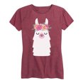 thumbnail image 1 of Instant Message - Llama Flower Crown - Women's Short Sleeve Graphic T-shirt, 1 of 5