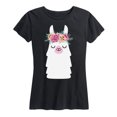 thumbnail image 1 of Instant Message - Llama Flower Crown - Women's Short Sleeve Graphic T-shirt, 1 of 5