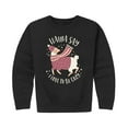 thumbnail image 1 of Instant Message - Llama Say I Love To Be Cozy - Kids Crew Fleece, 1 of 5