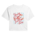 thumbnail image 1 of Instant Message - Lobster Lovers Club - Juniors Cropped Graphic T-Shirt, 1 of 5