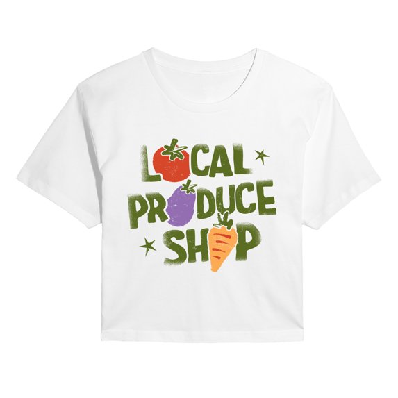 Instant Message - Local Produce Shop Cropped Graphic T-Shirt