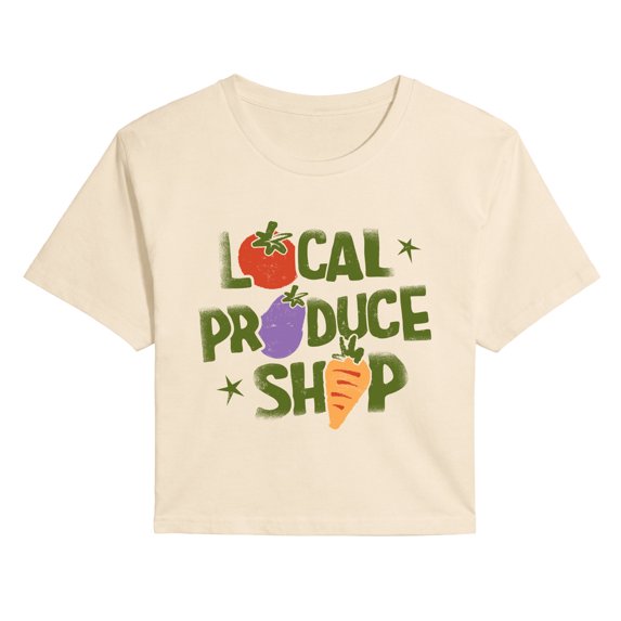 Instant Message - Local Produce Shop Cropped Graphic T-Shirt