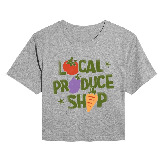 Instant Message - Local Produce Shop Cropped Graphic T-Shirt
