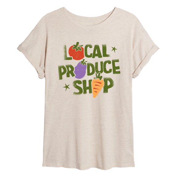 Instant Message - Local Produce Shop Oversized Graphic T-Shirt