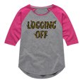 thumbnail image 1 of Instant Message - Logging Off - Toddler & Youth Girls Raglan Graphic T-Shirt, 1 of 6