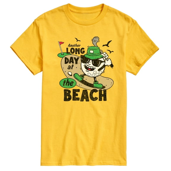 Instant Message - Long Day at the Beach Golfing - Men's Short Sleeve Graphic T-shirt