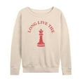 thumbnail image 1 of Instant Message - Long Live The Queen - Women's Lightweight French Terry Long Sleeve Shirt, 1 of 5