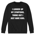 thumbnail image 1 of Instant Message - Looked Up Symptoms - Men's Crew Neck Fleece Pullover, 1 of 6