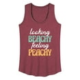 thumbnail image 1 of Instant Message - Looking Beachy Feeling Peachy - Women's Racerback Tank Top, 1 of 6