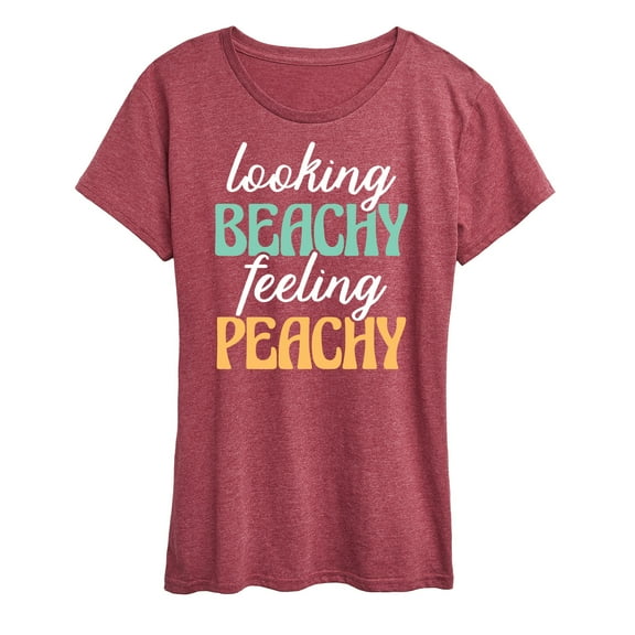 Instant Message - Looking Beachy Feeling Peachy - Women's Short Sleeve Graphic T-Shirt