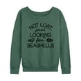 thumbnail image 1 of Instant Message - Looking For Seashells - Women's Lightweight French Terry Long Sleeve Shirt, 1 of 6
