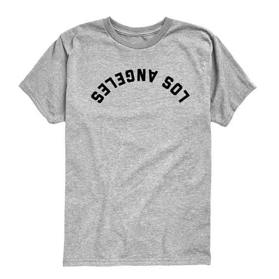 Instant Message - Los Angeles Black Upside Down - Youth Boys Short Sleeve Graphic T-Shirt