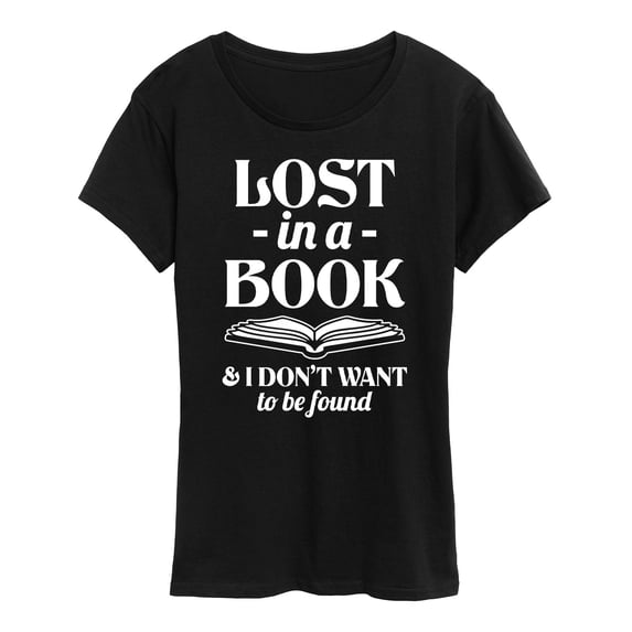 Instant Message - Lost In Book - Women's Short Sleeve Graphic T-Shirt