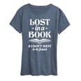 thumbnail image 1 of Instant Message - Lost In Book Women's Short Sleeve Graphic T-Shirt, 1 of 5