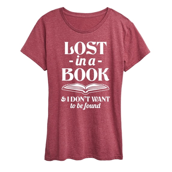 Instant Message - Lost In Book - Women's Short Sleeve Graphic T-Shirt