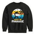 thumbnail image 1 of Instant Message - Lost In Paradise Sasquatch  - Toddler & Youth Crewneck Fleece Sweatshirt, 1 of 6