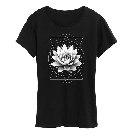 Instant Message - Lotus Flower Moon Short Sleeve Graphic T-Shirt