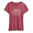 thumbnail image 1 of Instant Message - Lotus Flower Outline - Women's Short Sleeve Graphic T-Shirt, 1 of 5
