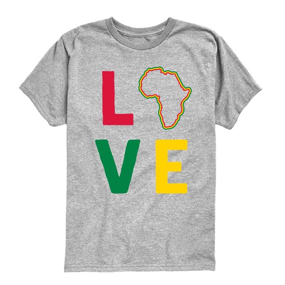 Instant Message - Love Africa - Youth Boys Short Sleeve Graphic T-Shirt