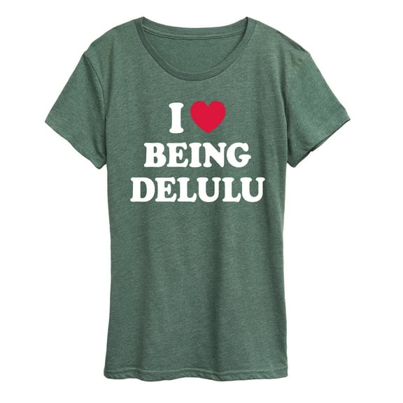 Instant Message - Love Being Delulu - Women's Short Sleeve Graphic T-Shirt