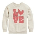 thumbnail image 1 of Instant Message - Love Chicken - Toddler & Youth Crewneck Fleece Sweatshirt, 1 of 6