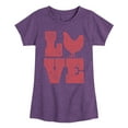thumbnail image 1 of Instant Message - Love Chicken - Toddler & Youth Girls Short Sleeve Graphic T-Shirt, 1 of 6