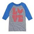 thumbnail image 1 of Instant Message - Love Chicken - Toddler & Youth Raglan Graphic T-Shirt, 1 of 5