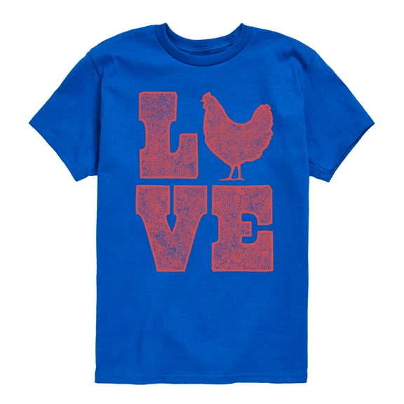 Instant Message - Love Chicken - Toddler & Youth Short Sleeve Graphic T-Shirt
